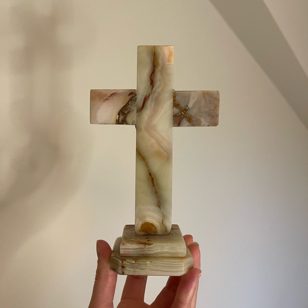 Marble Cross Statue